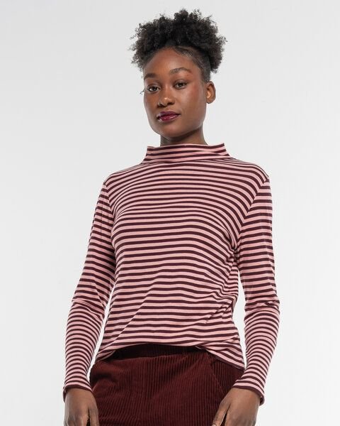Thumbnail - Alma & Lovis Turtleneck Ringelshirt aus softer Bio-Baumwolle | Ringel Turtleneck