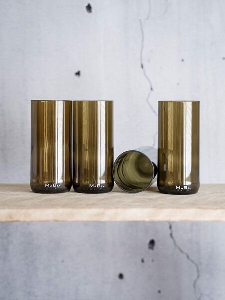 MaBe Glas 400 ml - gefertigt aus der Weinflasche - Zukunftstrend UPCYCLING
