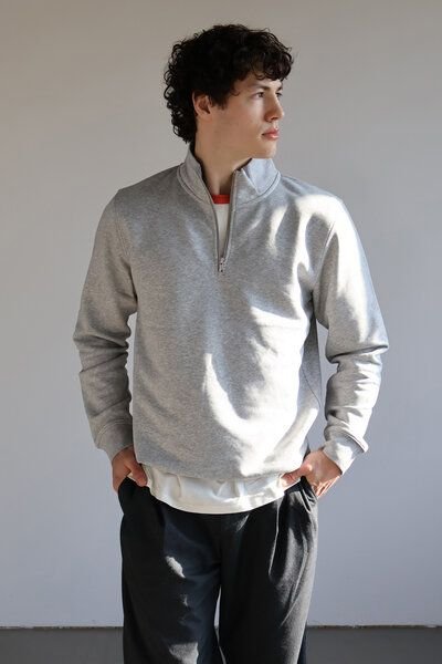 Biofair - Softer gemütlich-weicher Pullover mit Zip / Kultgut