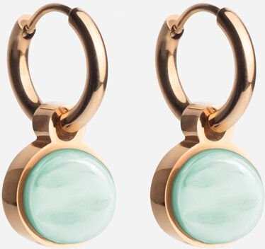 ALEXASCHA Roségold Creolen mit Anhänger | Mix & Match