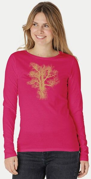 Peaces.bio - handbedruckte Biomode Bio-Damen-Langarmshirt Chestnut