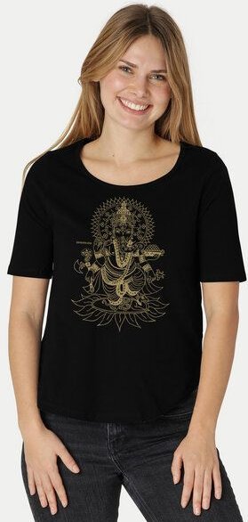 Peaces.bio - handbedruckte Biomode Damen Halbarm-Shirt Ganesha