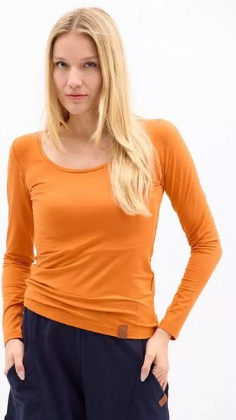 KOKOworld Papaya Damen Basic Longsleeve aus Viskose – weich & elastisch – Fair produziert in EU – für Yoga & Alltag