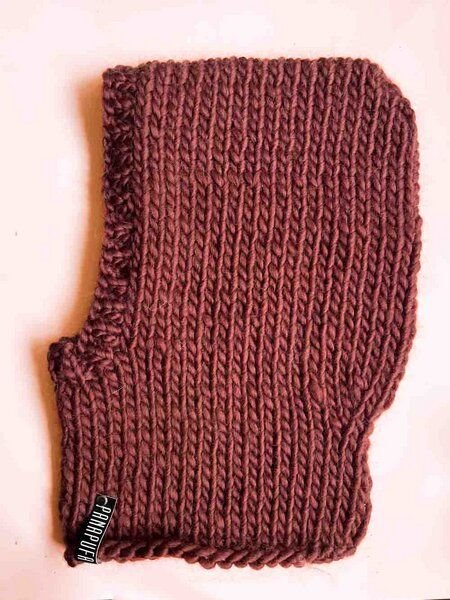 PANAPUFA Handgestrickte Balaclava Kapuze – 100 % Merinowolle