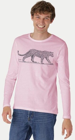 Peaces.bio - handbedruckte Biomode Bio-Herren-Langarmshirt "Leopard"