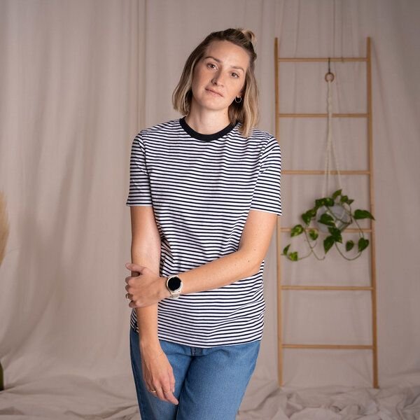 Vresh Clothing Vanny - gestreiftes T-Shirt aus Biobaumwolle