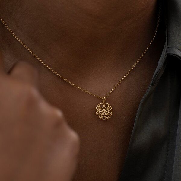 MOANINA Kette Rome Ornament - 925 Silber/18k Gold Vermeil - 3 Längen