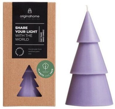 Originalhome Natürliche Weihnachtskerze Tannenbaum aus Pflanzenwachs, L