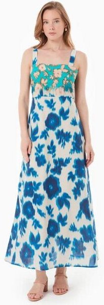 ORGANICATION Kleid aus Bio-Baumwoll-Voile mit Blumenmuster