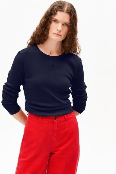 ARMEDANGELS GMT DYE RIB Damen Ripp-Longsleeve aus Bio-Baumwoll Mix