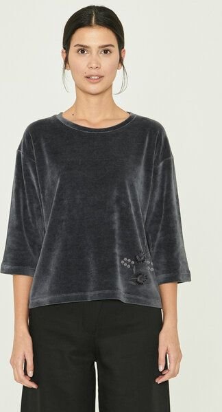 ORGANICATION Samtbluse aus Bio-Baumwolle und Recyceltes Polyester mit Stickerei