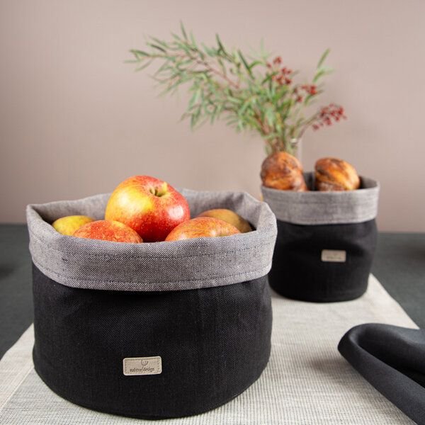 nahtur-design Brotkorb, Obstkorb oder Utensilo aus Bioleinen