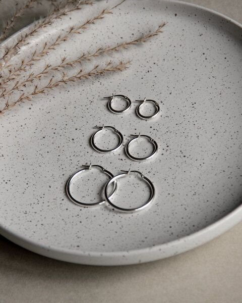 lille mus Creolen 'Basic' 925 Silber / vergoldet