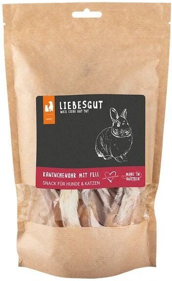 Liebesgut Tiernahrung Kaninchen Ohr mit Fell