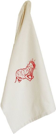 Cherry Bomb Bio Geschirrtuch Nacktmull, Handsiebdruck