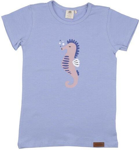 Kleinkinder T-Shirt Bio-Baumwolle - Walkiddy Nachhaltig Blau Seahorses GOTS-zertifiziertumweltfreundlich.