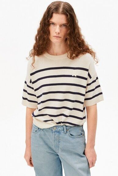ARMEDANGELS STRIPE Damen Strickshirt aus Leinen-Mix
