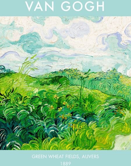 Photocircle Wandbild / Kunstdruck / Poster / Leinwand - Vincent van Gogh: Grüne Weizenfelder