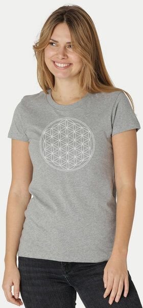 Peaces.bio - handbedruckte Biomode Bio-Damen-T-Shirt Die Blume des Lebens