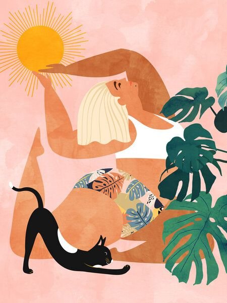 Photocircle Poster / Leinwandbild - Tropical Yoga