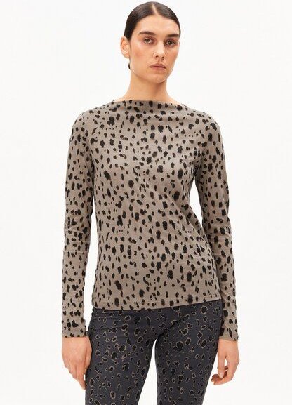 ARMEDANGELS LEO Damen Longsleeve aus Bio-Baumwolle mit Leo-Print