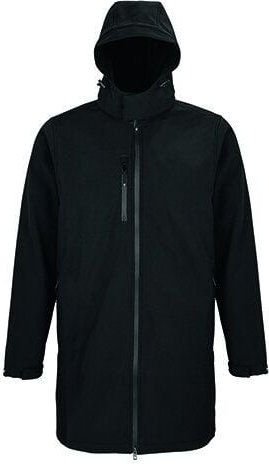 NEOBLU Unisex Softshellmantel lange Jacke Wasserdicht mit abnehmbare Kapuze Fleecefutter innen