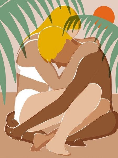 Photocircle Poster / Leinwandbild - Cuddle All Day