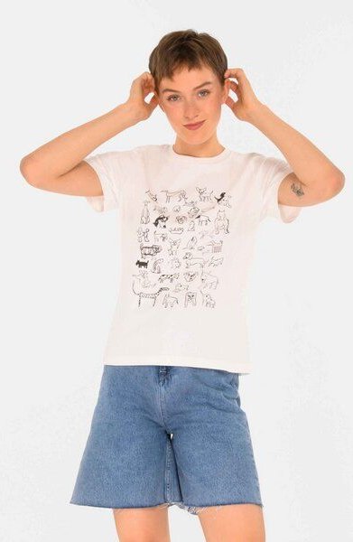 ThokkThokk Damen Print T-Shirt DOGS aus Biobaumwolle