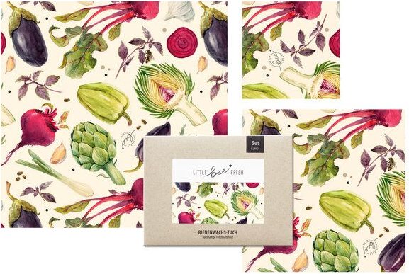 little bee fresh Bio-Bienenwachstuch "Starter-Set" 3er