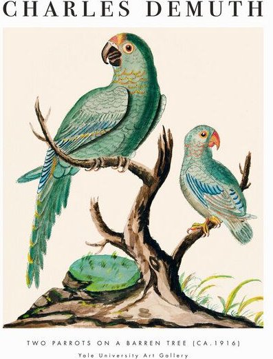 Thumbnail - Photocircle Poster / Leinwandbild - Charles Demuth: Two Parrots on a Barren Tree
