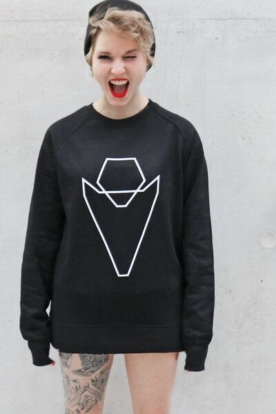 Pullover Grafikherz Unisex black VEROIKON