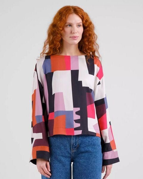 DEDICATED Bluse Udda Abstract Chaos - Multicolor