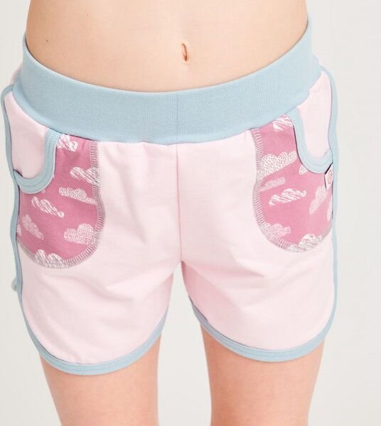 Cheeky Apple Sommer-Shorts "Hellrosa | Wolken Vintage Rose" aus Bio-Baumwolle