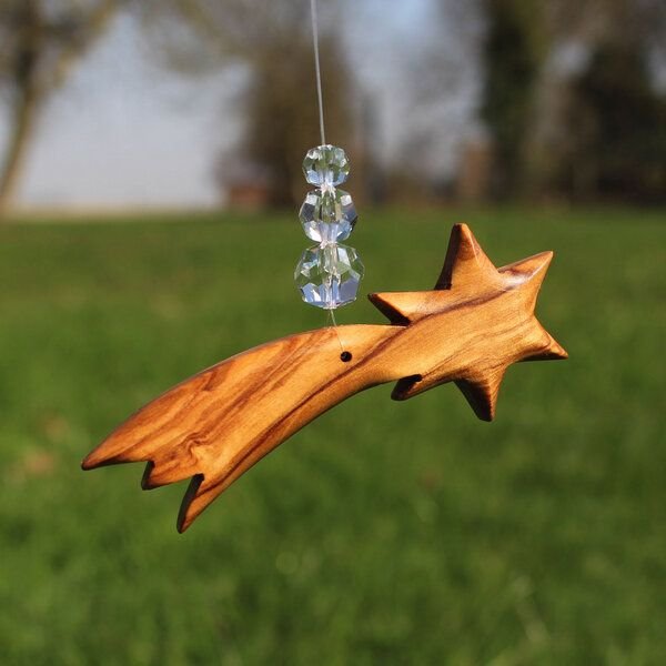 Mitienda Shop Fensterdeko Sternschnuppe mit 3 Perlen