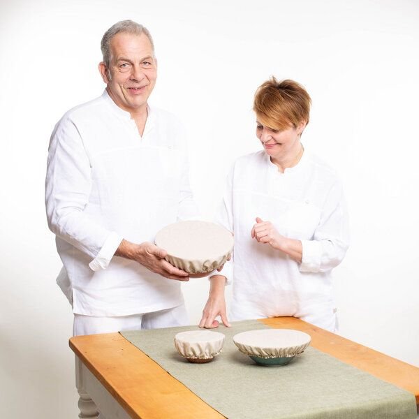 nahtur-design Abdeckhaube und Filtertuch aus 100% Bioleinen
