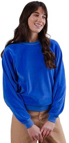 Thumbnail - Brava Fabrics Sweatshirt Velvet Klein