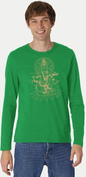 Peaces.bio - handbedruckte Biomode Bio-Herren-Langarmshirt Ganesha