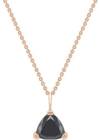Eppi Goldkette mit schwarzen Diamanten im Trillion-Schliff Ferin