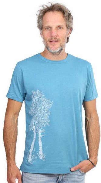 Life-Tree Fairwear Bambus Shirt Men Petrol Blue Birke