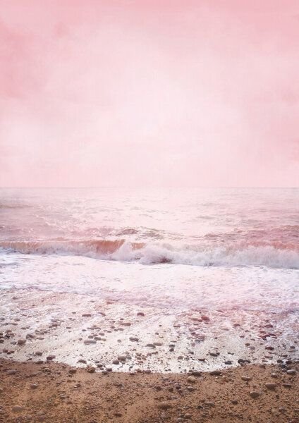 Photocircle Poster / Leinwandbild - Pink beach