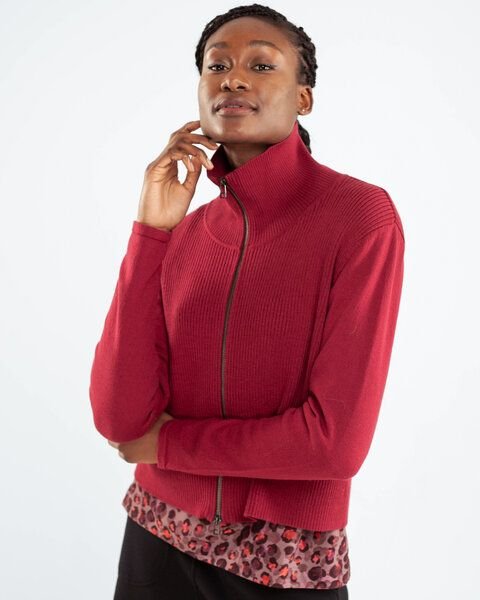 Alma & Lovis Strickjacke aus Bio-Baumwoll-/Woll-Mix | Cotwool Rippjacke