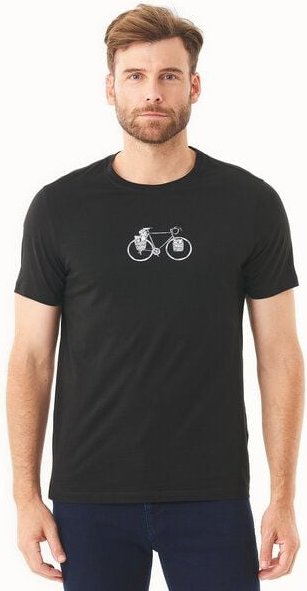ORGANICATION T-Shirt aus Bio-Baumwolle mit Fahrrad-Print
