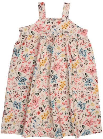Bio-Baumwolle Mini Flowers Kleid Mehrfarbig, GOTS-zertifiziert, Elastisch – Walkiddy