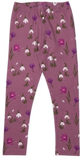 Kinder Leggings Bio-Baumwolle The Snowdrops von Walkiddy, GOTS-zertifizierte, vegane Jersey-Leggings mit Blumenprint, we...