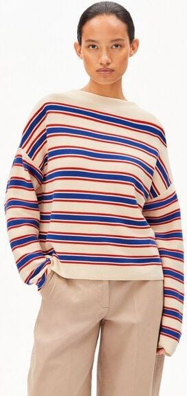 ARMEDANGELS MERINAA STRIPES Damen Strickpullover aus Bio-Baumwolle