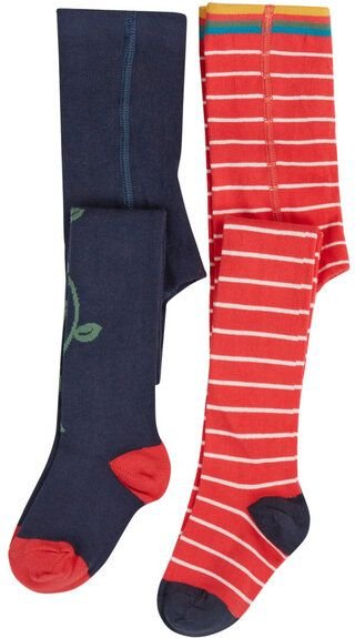 Frugi Warme Kinder Strumpfhosen im 2er-Pack aus Biobaumwolle