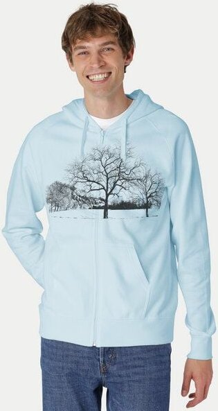 Peaces.bio - handbedruckte Biomode Zip-Hoodie Landscape Herren