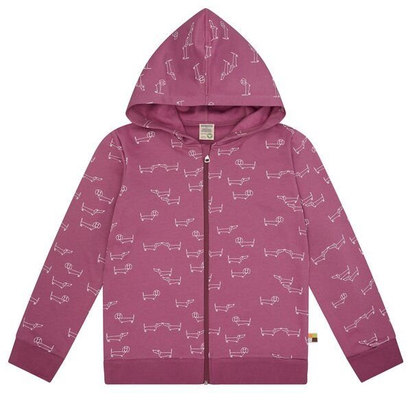 loud + proud Kinder Sweatjacke mit Kapuze, GOTS-zertifiziert