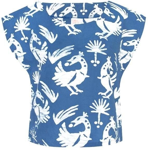 Global Mamas Bio Bluse - BOXY - Fissure