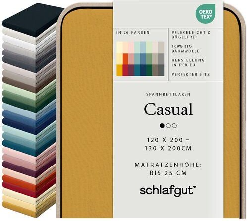 Schlafgut Spannbettlaken Casual Organic - 100% Biobaumwolle